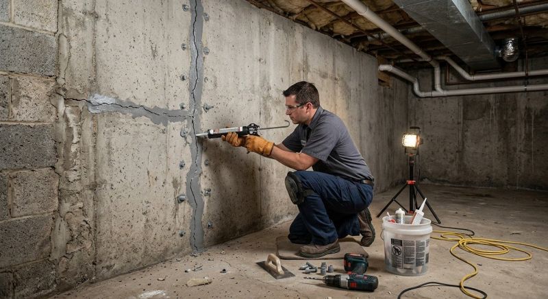 Basement Crack Repair in Takoma Park, MD