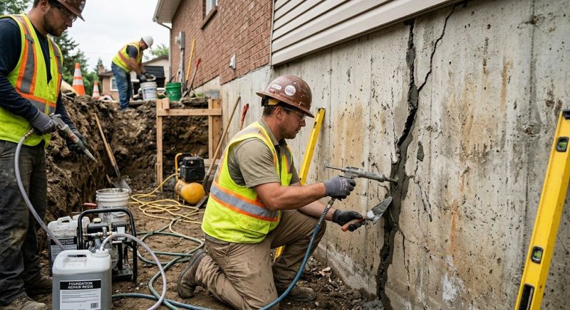 Cracked Foundation Repair in Highland, MD