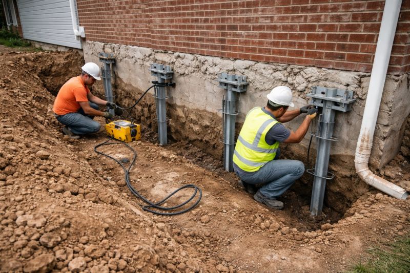 Helical Piers Installation in Takoma Park, MD