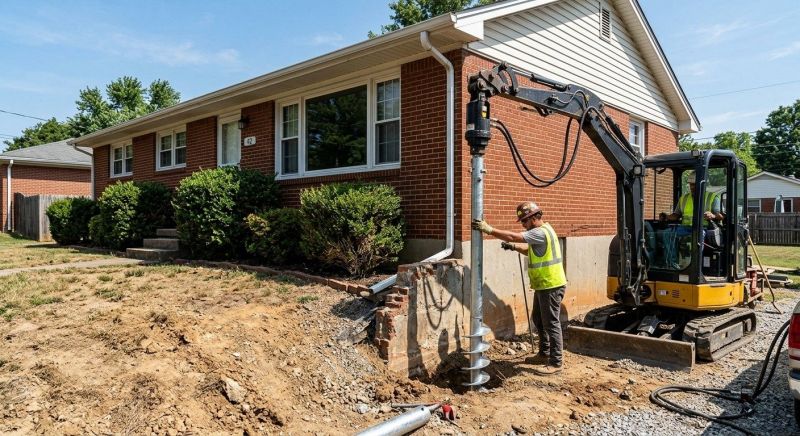 Helical Pile Installation in Takoma Park, MD
