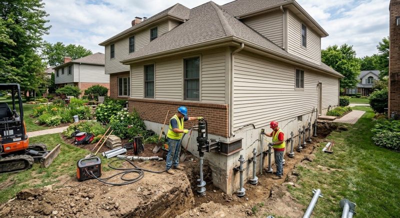 Helical Pile Installation in Takoma Park, MD