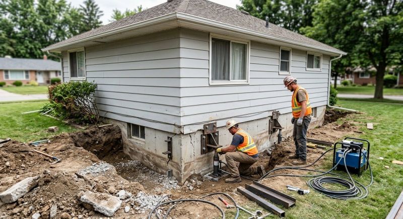 Sinking Foundation Repair in Gambrills, MD